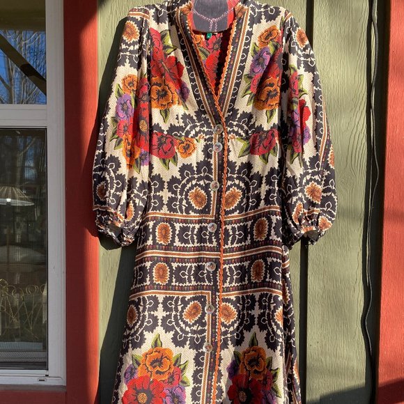 FARM Rio Dresses Farm Rio Flower Tapestry Maxi Dress Poshmark